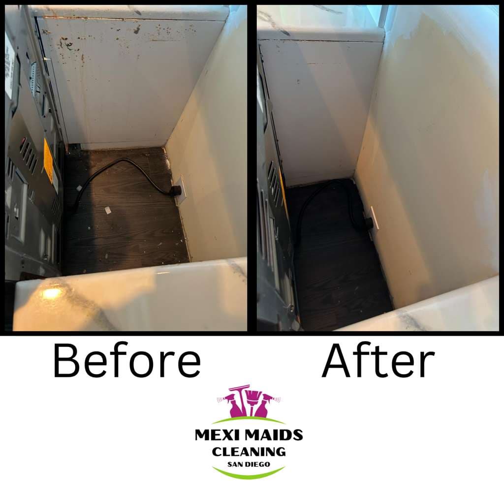 Laundry Nook Reset before and after cleaning