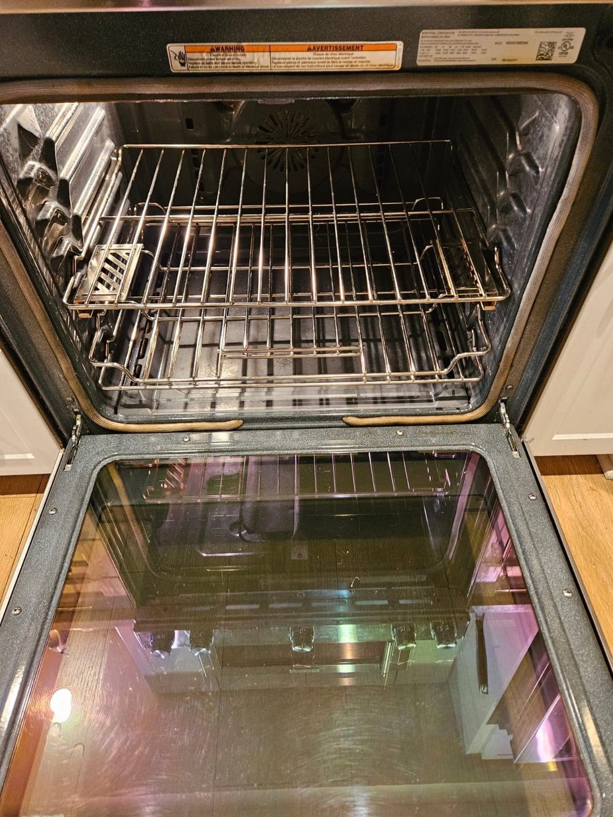 Oven Racks & Interior after cleaning
