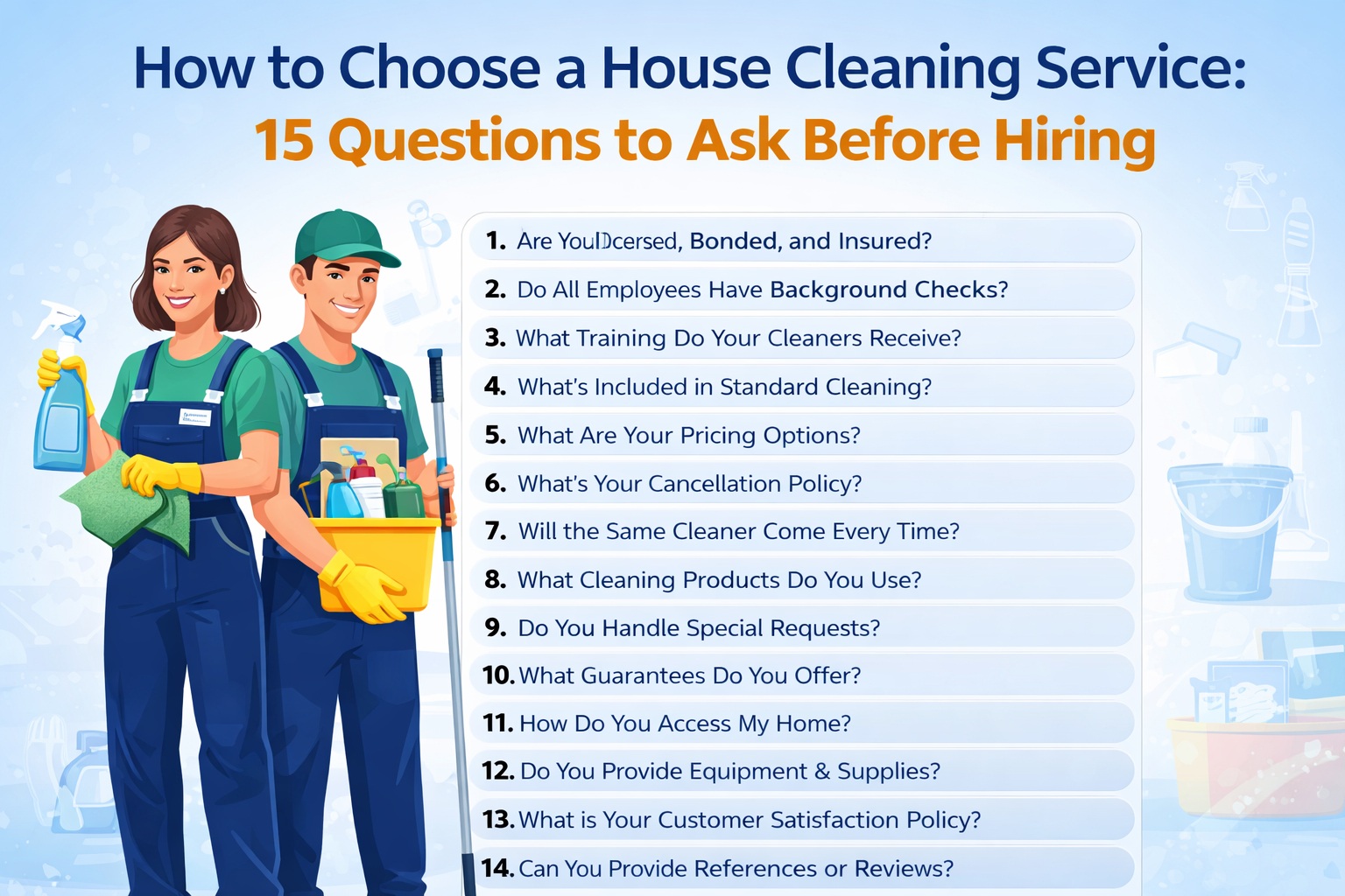 How to Choose a House Cleaning Service: 15 Questions to Ask Before Hiring